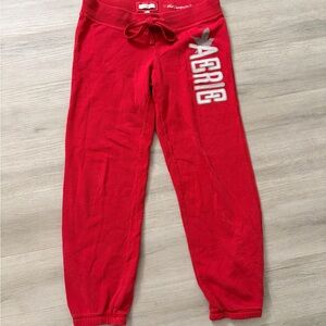 Vintage Aerie Joggers Size Medium, Red Sweatpants